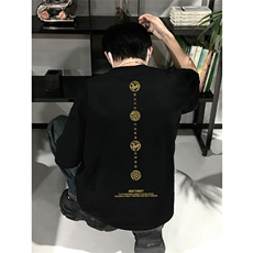 已做版权新中式宽松潮牌潮T恤嘻哈风短袖T00-P28，男装T恤，星座205-5