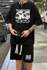 套装！华夫格套装短袖T恤短裤男TZ247-特P38，男装牛仔裤，电商B367