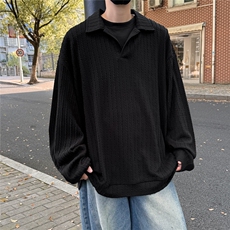 WY5066/P45秋装新款假两件卫衣男长袖宽松大码百搭潮流外套上衣，男装卫衣，电商A141