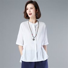T恤纯色圆领新品2021年夏季短袖显瘦，女装T恤，奕阳依阁