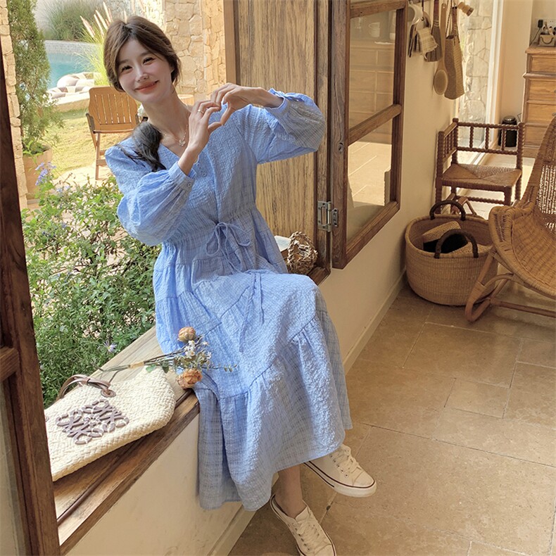 春现法式度假显瘦连衣裙B190-5018-P140-K198,女装连衣裙,2B190