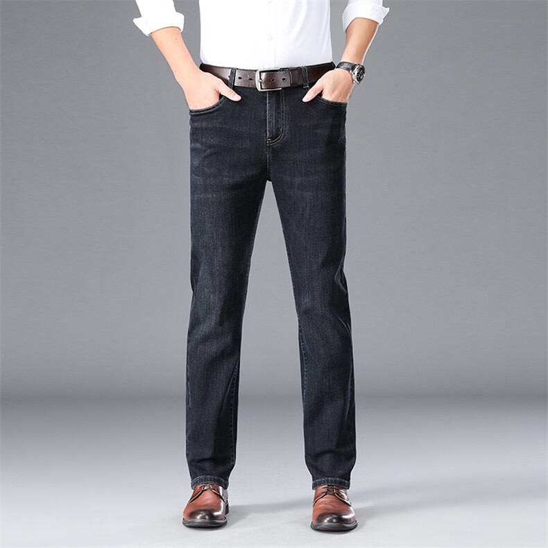 Z3617钱塘2020-2中年男士商务休闲百搭简约春秋新款牛仔裤P62图片
