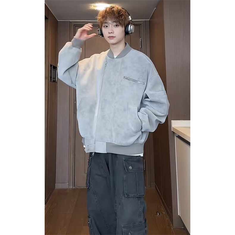 网图美拉德水洗皮衣外套机车夹克J2536-P78,男装夹克,星座1213