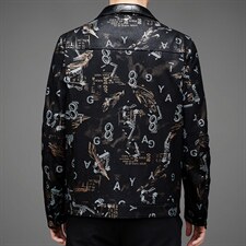 MJ9903男式2023秋新款翻领修绵羊皮男皮夹克皮衣男P475，男装皮衣，电商B360