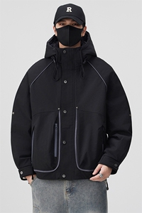 口罩风新标90白鸭绒 2025连帽潮流保暖羽绒服男YR6070-P235图片