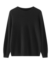 一线成衣圆领100纯山羊绒衫女秋冬康赛妮线时尚打底宽松针织毛衣，女装羊绒衫，轩妮羊绒