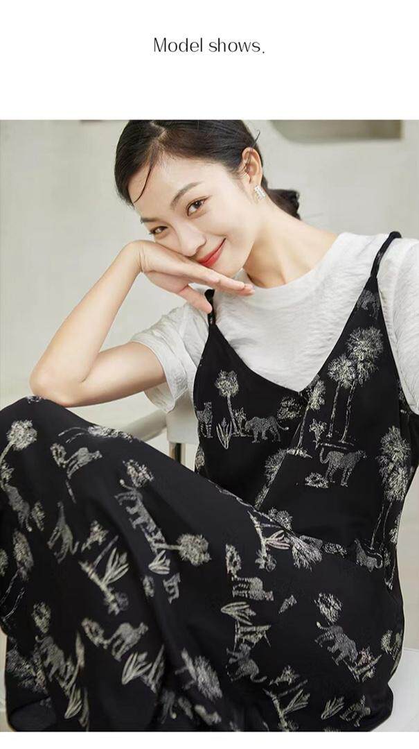 现货，夏季新款-设计师系列趣味印花吊牌连衣裙，女装连衣裙，觅处