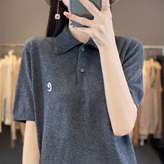2024秋冬新款羊毛女士POLO领羊毛衫，女装羊毛衫，润辉羊绒