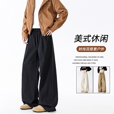 秋冬弯刀阔腿裤美式高腰显瘦休闲裤镰刀裤K02532-P55，男装休闲裤，星座308B-2