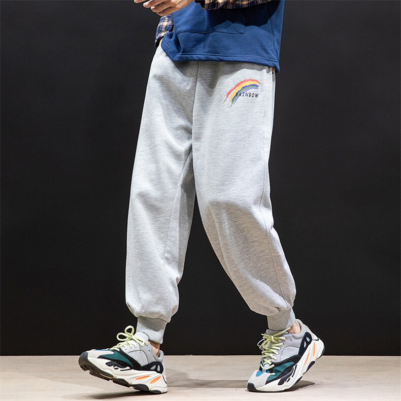 K12064-P40束脚纯棉运动裤男士休闲裤大码宽松卫裤男马切达,男装休闲裤,电商A040A