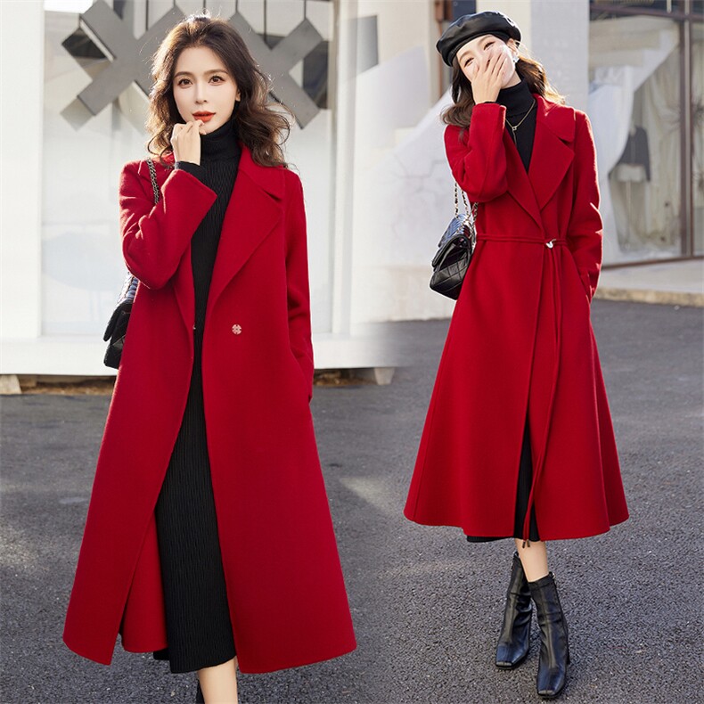 【超优雅~~超女人】纯手工制作！~双面羊毛大衣【约会圣诞新年】，女装双面呢大衣，半夏