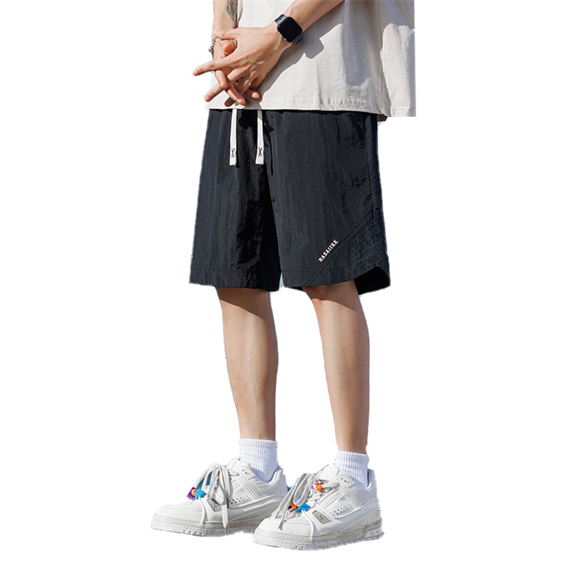 GENIOLAMODE冰丝速干美式运动宽松沙滩短裤男士夏季薄款休闲潮牌,男装牛仔裤,星座209