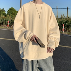 8XL-M假两件卫衣加肥加大码重磅拼接外套圆领套头WY5103P55加绒65，男装卫衣，电商B238