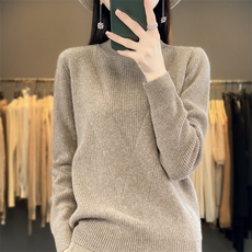 秋冬新款显瘦高级感羊毛连帽大衣保暖时尚百搭外套，女装羊毛衫，暖钟情羊绒