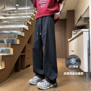2025 春季新款 内景大码立体拼接真冰丝裤M-5X HK25153-特P40图片