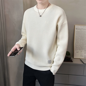 B353 MY909 P80白2024店主宽松秋冬男士潮版针织衫套头毛体男图片