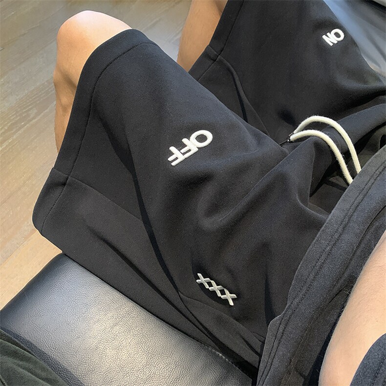 2025夏季新款立体字母绣花短裤大码  M~4XL XZ604-DK807-P35控48图片