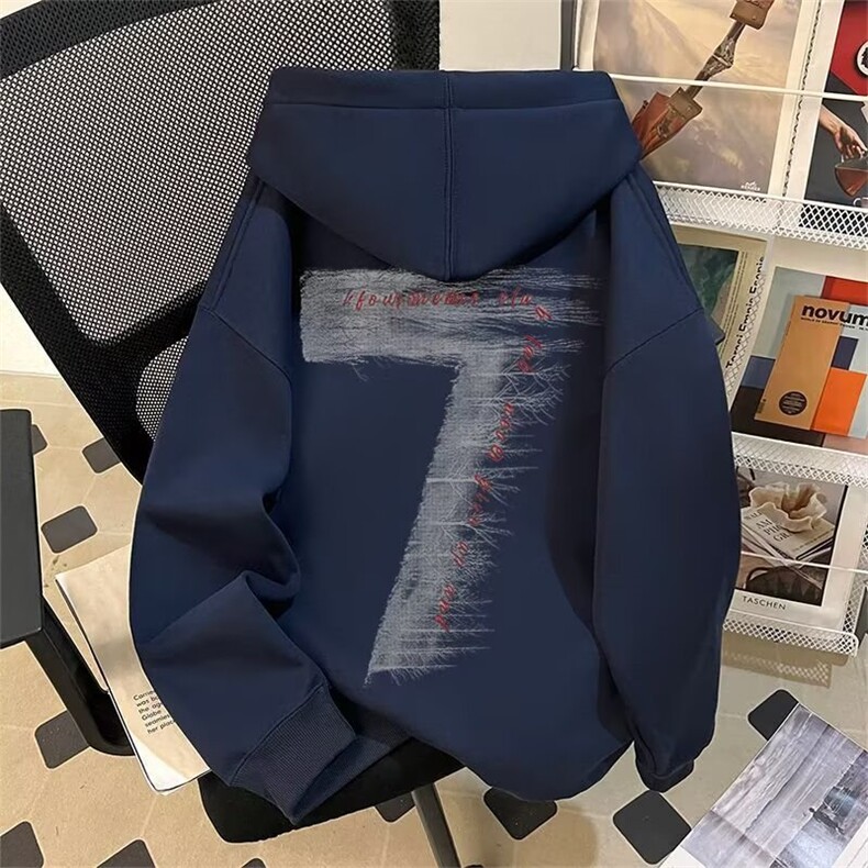 连帽卫衣时尚潮流气质简约新款慵懒百搭原宿日系文艺ins流行，男装卫衣，星座1210-1