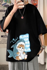 DX17217-P20纯棉短袖t恤男大码半袖打底衫宽松体恤衫海报风，男装T恤，电商A040