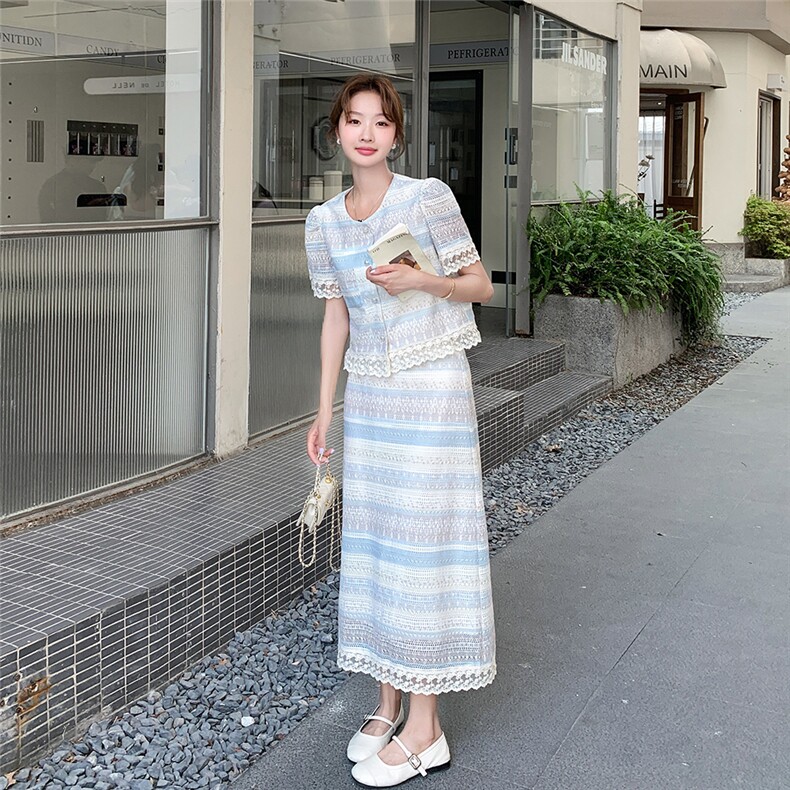 现货主推！！小香风蕾丝套装2C205-1002-P145-K198,女装套装/套裙,2C205