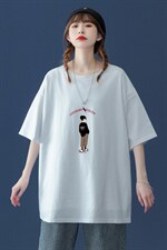 @中性风！2023夏季新款男女纯棉宽松短袖T恤半袖体恤T2109P20图片