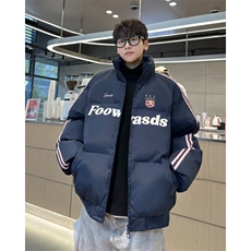 美式复古撞色棉服2024新款加厚保暖棉袄冬季休闲棉衣外套潮M9093，男装棉衣，星座506