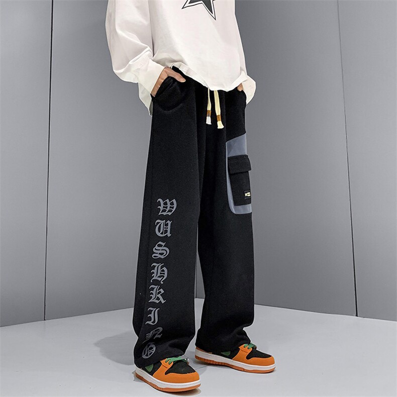 B266-C06-P5523春季新款宽松休闲百搭港风休闲长裤,男装休闲裤,星座B257-1