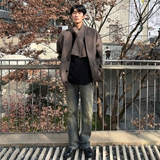 cleanfit巴家竹节牛仔裤高级感痞帅修身微喇叭裤，男装牛仔裤，星座310A-4