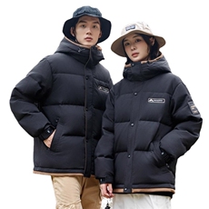标85%白鸭绒羽绒服短款连帽时尚情侣装加厚保暖DB65-P280，男装羽绒服，星座1210A