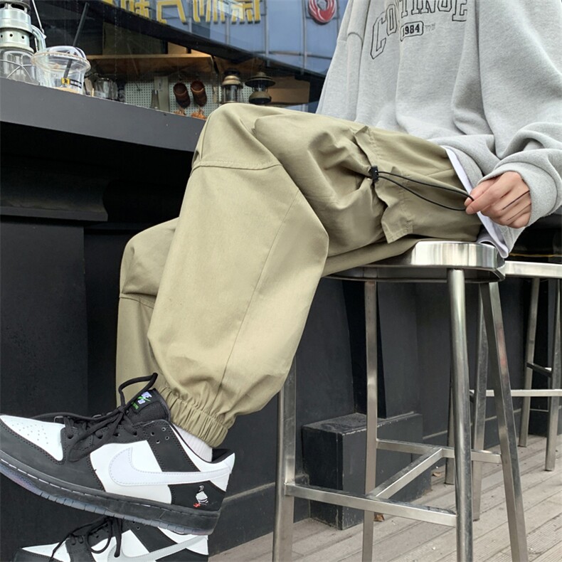 街头高街宽松直筒大口袋高腰hiphop工装裤 227-2*K309*P55控78图片