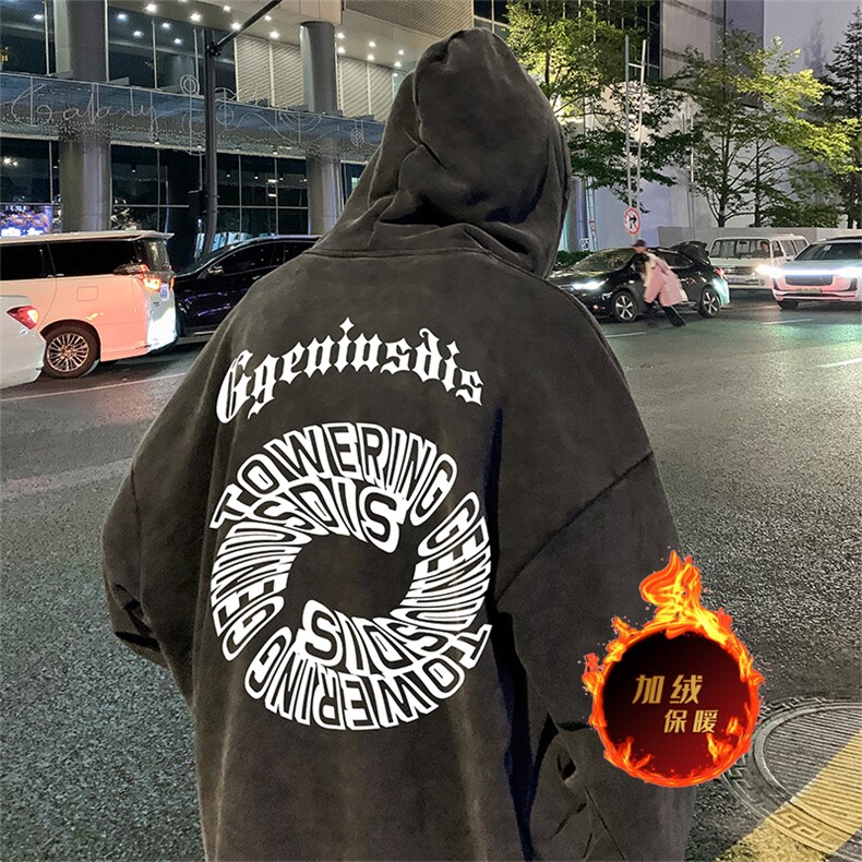 直播品质500克重磅美式做旧水洗卫衣SL1506-常规特P55加绒特P65,男装卫衣,电商A486