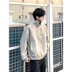 美式新款复古扎染立领皮衣夹克痞帅宽松百搭情侣外套PYJ071-P76，男装夹克，星座208-5