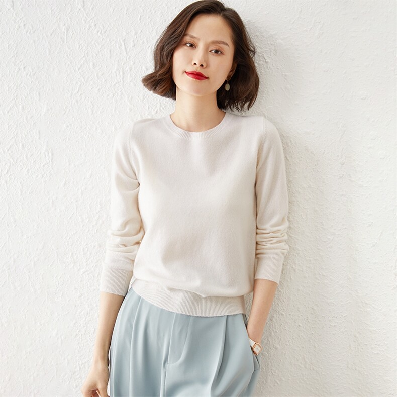 【断码毛衫】加厚衫秋冬圆领针织打底衫修身内搭羊毛衫女毛衣,针织衫/毛衣,质第工厂直营店