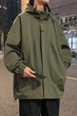 JK745P78港风二开宽松冲锋衣工装夹克百搭落肩简约上衣外套，男装夹克，星座1204-3