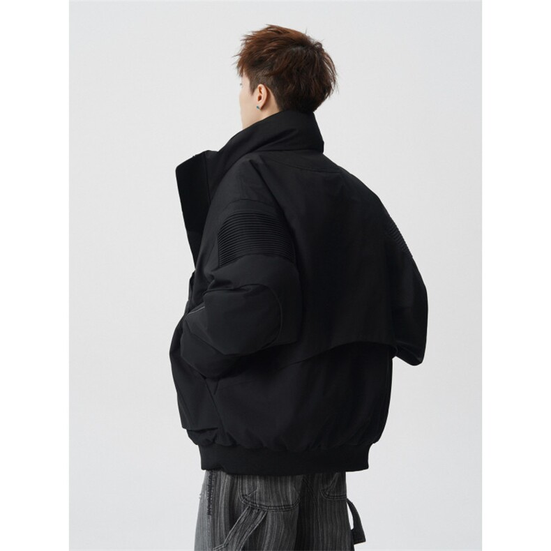 706-LK8662-P168现货冬季老钱风廓形工装冲锋衣棉服男防风外套,男装夹克,星座706