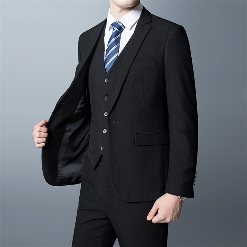 西装外套商务三件套套装面试职业宽松正装爸爸装外套ASD5618-P335，男装西服套装，电商B212（原钱塘6029）