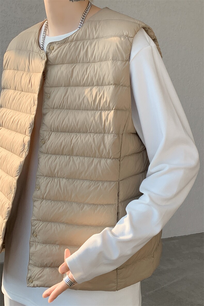 8XL-M轻薄羽绒服马甲男背心内胆90白鸭绒马夹外套YRFC07P98控138,男装背心/马甲,电商D206-1
