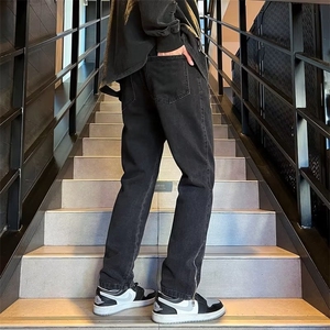 牛仔裤男秋季潮大码休闲裤子高街N750P48图片