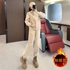 高级感秋冬洋气开衫卫衣束脚裤两件套，女装套装/套裙，2C310