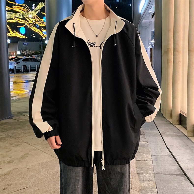 秋季新款宽松两面穿夹克男撞色立领上衣外套DSA157B-JK7907-特P70图片