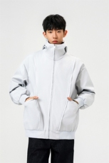 可二开拉链装饰解构大码M-5XL夹克男100%聚酯纤维JK78092P69控108，男装夹克，星座226-1