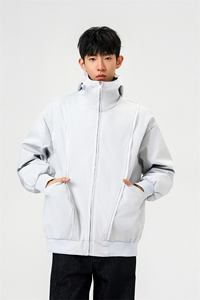 可二开拉链装饰解构大码M-5XL夹克男100%聚酯纤维JK78092P69控108图片