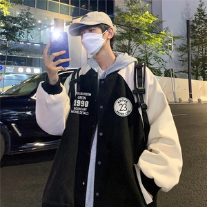 港风夜景时尚拼接撞色立领棒球服夹克 A247-G6820 P85控138图片