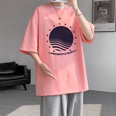 ！版权！2025夏季新款纯棉印花短袖百搭半袖衫T2477特P19，男装T恤，电商B220