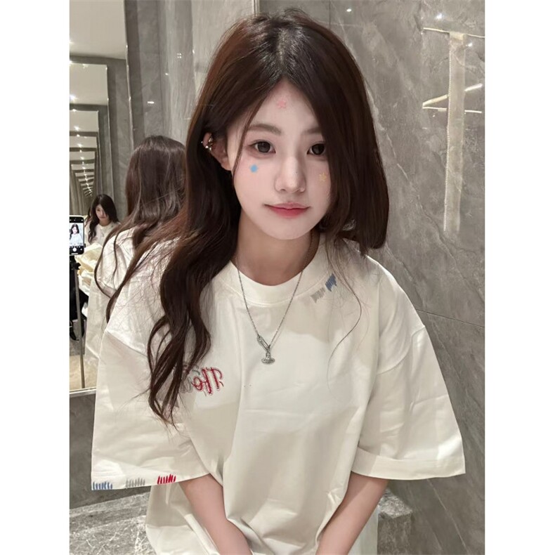 H1053-p32实价现货#好质量做工#刺绣+内里铺布体恤男女款，男装T恤，星座617A-2