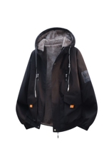 立体冬季外套加绒加厚潮牌夹克连帽宽松保暖派克服A436-D209-P80，男装夹克，电商A436