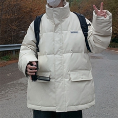 现货数据款高品质假两件PU皮棉衣美式高街外套XZ811A-MF120-P135，男装棉衣，星座811A