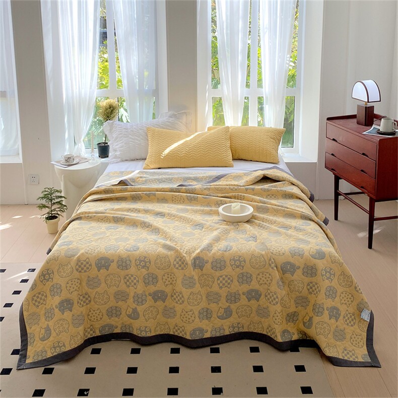 2023新款a类全棉三层纱多功能毛巾被（盖毯床单夏被），毯子，一起卖家纺