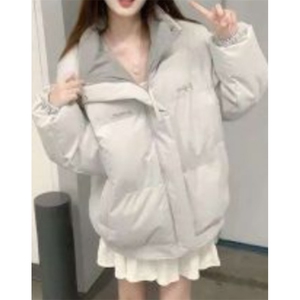 拼接加厚羽绒棉服女冬季初中高中学生保暖外套 M7914图片