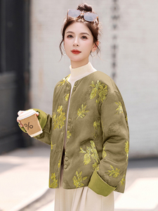 主推现货2025年冬装新款新品女装复古风休闲宝藏棉衣图片